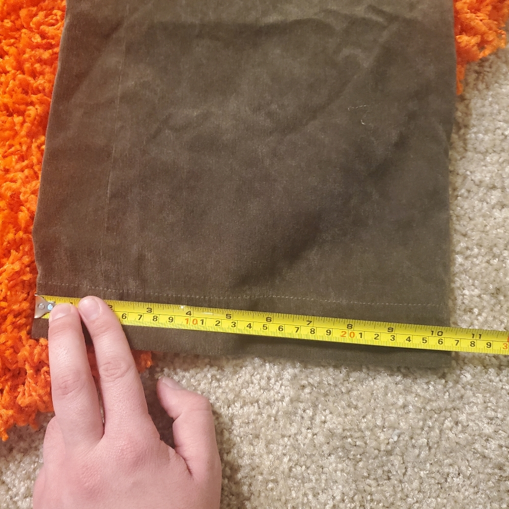Coldwater Creek Olive Green Corduroy Pants Size 12 - Picture 8 of 9
